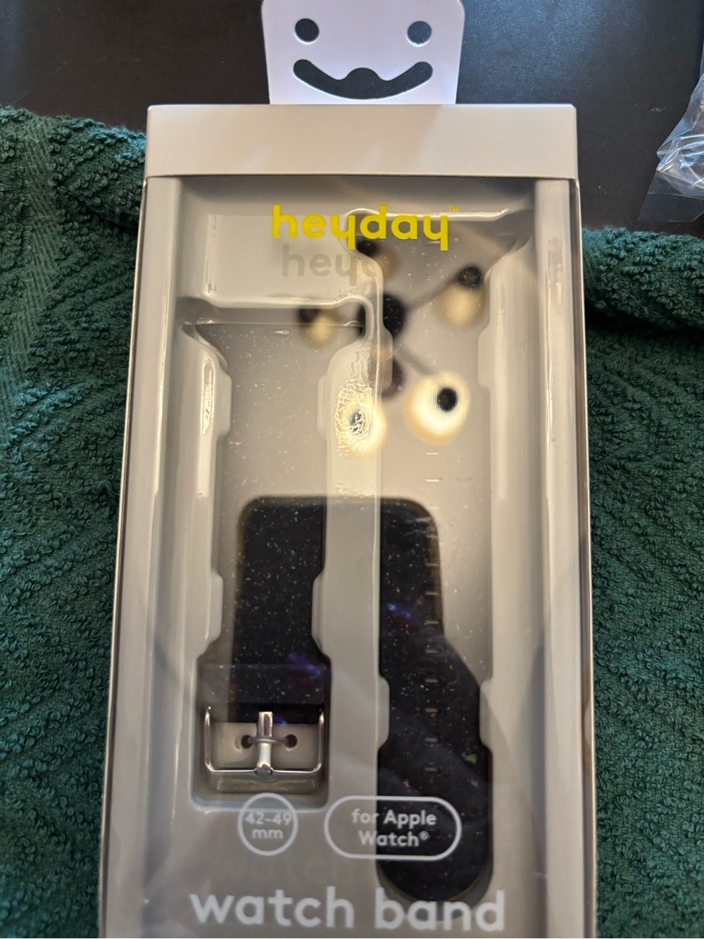 heyday Black Silicone Watch Band for Apple Watch (42-44mm)